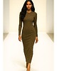 sukienki maxi damskie Sukienka  khaki  YY300033