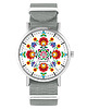 zegarki damskie Zegarek - Folkowa mandala - szary, nato