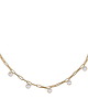 chokery Srebrny pozłacany naszyjnik choker łańcuch z cyrkoniami