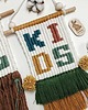 makramy Makrama napis KIDS, LOVE, HOME,