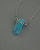 naszyjniki - inne Naszyjnik Talizman niebieski kryształ górski wire wrapping