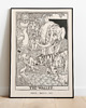 plakaty Plakat vintage szkic wild animals lion
