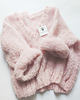 swetry damskie  Różowy sweter handmade z alpaki a'la moher