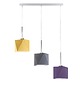 lampy wiszące 3-płomienna lampa wisząca do salonu z geometrycznymi abażurami MICHIGAN