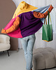 bluza z kapturem damska Kolorowa bluza , asymetryczna bluza bawełniana