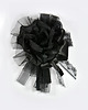 broszki Czarna broszka z jedwabną różą