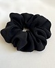 gumki do włosów Jedwabna czarna  gumka do włosów Black Silk - 12 cm średnicy