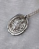 srebrne naszyjniki Znak zodiaku RAK II - moneta na szczęście