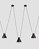lampy wiszące Lampa wisząca COBEN HANGMAN 3 klosze długi kabel - czarna