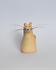 figurki i rzeźby Ceramiczny piesek na psie wąsy wibrysy