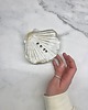 mydelniczki Ceramiczna Mydelniczka Handmade Muszelka Muszla Biała Matowa