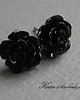 kolczyki - inne black rose ''M''-sztyfty