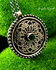 wisiory Naszyjnik Mandala - Srebro Topaz London Blue