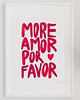 grafiki i ilustracje PLAKAT more amor por favor miłość serce