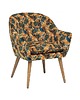 fotele Fotel Drewniany Fotel Tapicerowany Jaime Ochre
