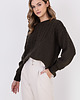 swetry damskie  Sweter w sportowym stylu - SWE322 zielony MKM