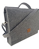 torby na ramię Duża Torba Na Laptopa 15'6" - teczka szara
