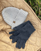 rękawiczki GIBONY -  dziane 100% wełniane rękawiczki - 5 palców Rozmiar S