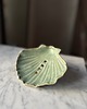 mydelniczki Ceramiczna Mydelniczka z Odpływem Muszelka Muszla Jasno Zielona