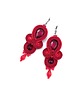 kolczyki soutache Kolczyki sutasz czerwone Anya delikatne romantyczne małe
