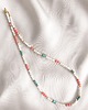 chokery Naszyjnik Choker z masą perłową turkusem i koralem