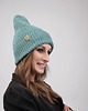 czapki damskie Czapka morska  zieleń  100% merino