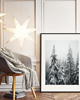fotografia PLAKAT  zimowy las pod śniegiem
