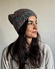 czapki damskie Kolorowa duża czapka beanie z wełną i alpaką