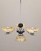 lampy wiszące Żyrandol szklany, duński design, lata 70, produkcja: Dania