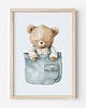 obrazy i plakaty do pokoju dziecięcego Plakat Na Ścianę Dla chłopca Niebieskie misie nr. 11