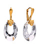 kolczyki swarovski Kolczyki Swarovski pantera biały pierścień kryształ