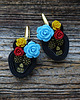 kolczyki soutache Sugar Skull -  kolczyki soutache