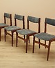 krzesła Komplet czterech krzeseł tekowych, duński design, lata 70, produkcja: Dania