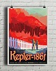 plakaty Planeta Kepler 186f - vintage plakat