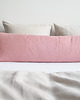 poduszki gładkie Lniana poszewka na długą poduszkę DUSTY PINK