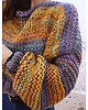 swetry damskie  Sweter handmade  melanż  z wełną