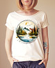 t-shirt damskie Wakacje góry Waniliowy oversize