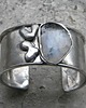 bransoletki wire wrapping Kamień księżycowy   - BRANSOLETA MANKIET - CUFF