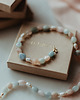 chokery Naszyjnik / Choker N16  perła, morganit