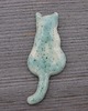 magnesy Ceramiczny magnes kot jasno zielony