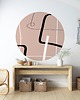 tapety i naklejki ścienne Mural DOTS DANCING LINES-  okrągła dekoracja ścienna