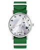 zegarki unisex Zegarek - Biały koń - zielony, nylonowy