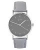 zegarki unisex Zegarek - Simple Elegance - szary, skórzany