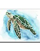 grafiki i ilustracje Akwarela ręcznie malowana "ŻÓŁW" morze