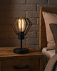 lampy stołowe Industrialna lampka stołowa do salonu z drucianym kloszem GALLE LOFT