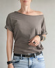 t-shirt damskie Beton Oversize Bez Nadruku