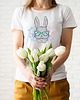 t-shirt damskie Koszulka damska biała Bunny