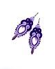 kolczyki soutache Amaya kolczyki sutasz fioletowe wiosenne lekkie