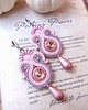 kolczyki soutache Millie Pink kolczyki sutasz różowe małe