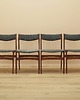 krzesła Komplet czterech krzeseł tekowych, duński design, lata 70, produkcja: Dania